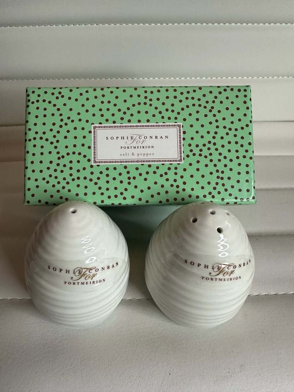 Portmeirion Sophie Conran White Salt and Pepper Shakers